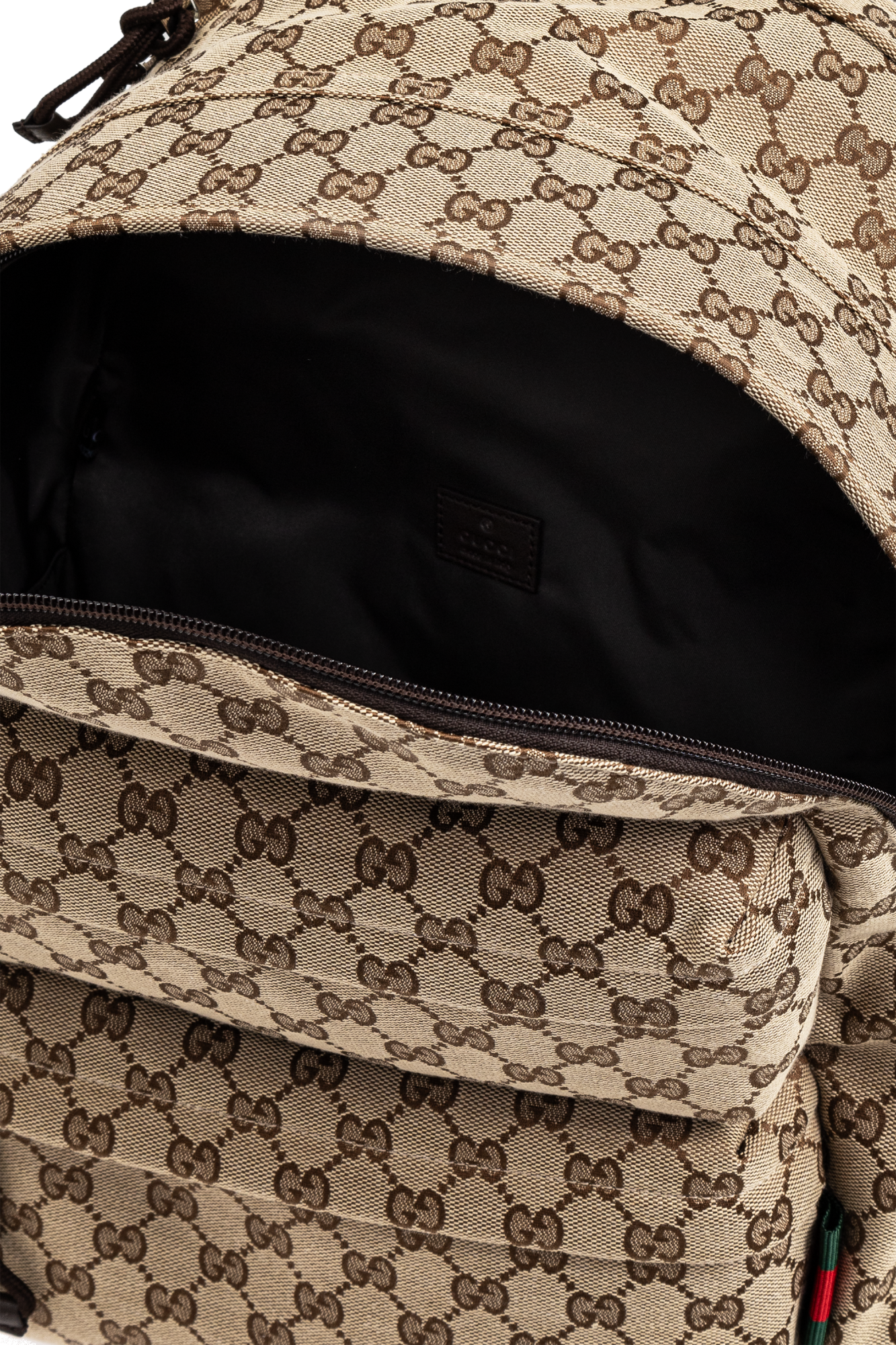 【GUCCI】BACKPACK◆800265FADSC GG canvas medium backpack in beige and dark brown GG canvas